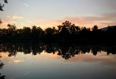 Sunset Over the Lake